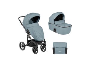 3801001021271 - Kikkaboo Kinderwagen Amani 2 in 1 Babywanne Sportsitz Wickeltasche Matratze grün