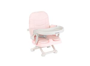 3801004010968 - Kikkaboo Kindersitzerhöhung Pappo Booster Tisch klappbar Sicherheitsgurt rosa