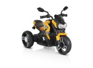 3801005000241 - Kinder Elektromotorrad Colombo Scheinwerfer zwei Motoren MP3 bis 7 km h gelb