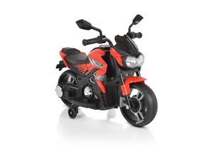 3801005000272 - Kinder Elektromotorrad Houston 1188F Musik MP3 Scheinwerfer Stützräder rot