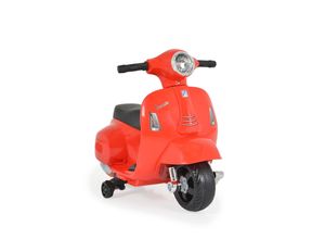 3801005000302 - Kinder Elektromotorrad Vespa GTS Super Sport Roller Frontleuchten Hupe rot