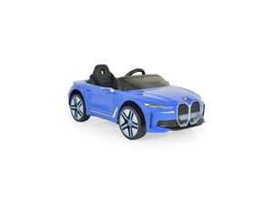 3801005000388 - Kinder Elektroauto BMW i4 MP3 EVA-Reifen Fernbedienung Lichter bis 30 kg blau