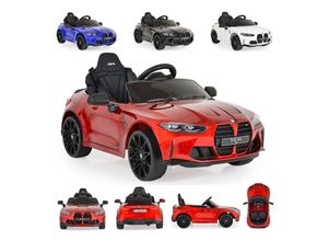 3801005001132 - Kinder Elektroauto BMW M4 Fernbedienung EVA-Reifen 2 Motoren Musikfunktion rot