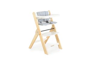 3801005152766 - Cangarro Kinderhochstuhl Caramel Holz Kissen klappbar Fußstütze 3-Punkt-Gurt weiß 3801005152766 - Cangarro Kinderhochstuhl Caramel Holz Kissen klappbar Fußstütze 3-Punkt-Gurt weiß