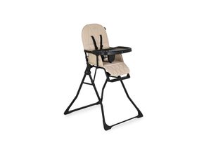 3801005153121 - Kinderhochstuhl Waffel Fußstütze verstellbar zusammenklappbar Gurt beige