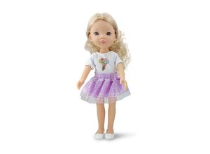 3801005600922 - Kinderpuppe 33 cm Pretty Doll Kleidung Haare Schuhe beweglich ab 3 Jahren lila