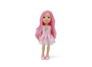 3801005600939 - Kinderpuppe 33 cm Pretty pink Doll Kleidung Haare Schuhe beweglich ab 3 Jahren