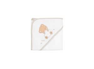 3801104010585 - Kikkaboo Kapuzenhandtuch Dream Big 90 x 90 cm Babyhandtuch Tiermotiv Baumwolle beige