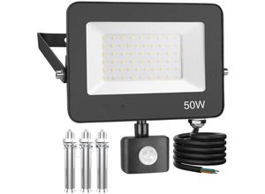 3802293615933 - Freosen - Outdoor led Flutlicht Bewegungssensor 50W 5000LM Outdoor led Strahler Wasserdicht IP66 6500K Kaltweiß für Hof Garage Terrasse