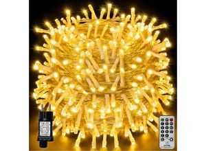 3802293619009 - LED-Weihnachtslichterkette 100 m 1000 LEDs IP44 wasserdicht mit Fernbedienung 8 Modi Party-Dekoration für Weihnachten Hochzeit Warmweiß