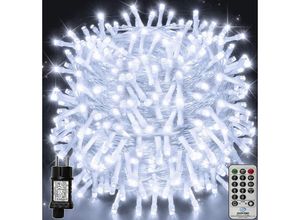 3802293619016 - LED-Weihnachtslichterkette 100 m 1000 LEDs IP44 wasserdicht mit Fernbedienung 8 Modi Party-Dekoration für Weihnachten Hochzeit kühles Weiß