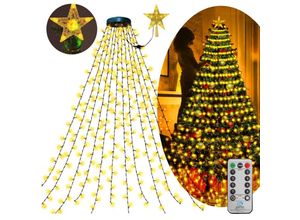 3802293621750 - Freosen - m lange Weihnachtslichterkette mit 400 LEDs warmweiß 8 Beleuchtungsmodi Speicherfunktion für Weihnachten im Innen- und Außenbereich mit