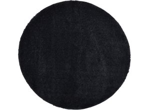 3820000328297 - Hochflor-Teppich HOME AFFAIRE Malin Teppiche Gr L 140 cm Ø 140 cm 43 mm 1 St schwarz Esszimmerteppiche Uni-Farben leicht glänzend besonders flauschig durch Mikrofaser