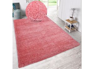 3820000334748 - Hochflor-Teppich HOME AFFAIRE Malin Teppiche Gr B L 280 cm x 380 cm 43 mm 1 St rosa Esszimmerteppiche Shaggy in Uni-Farben einfarbig leicht glänzend besonders weich