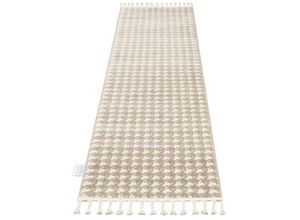 3820000478886 - Läufer GUIDO MARIA KRETSCHMER HOME&LIVING Colmar Teppiche Gr B L 67 cm x 230 cm 14 mm 1 St beige (creme beige) Fransenteppich Teppichläufer mit Fransen weiche Haptik flach pflegeleicht elegant