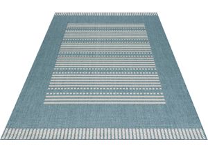 3820000760257 - Teppich ANDAS Pico Teppiche Gr B L 280 cm x 380 cm 8 mm 1 St blau Esszimmerteppiche Outdoor geeignet Sisal-Optik Wetterfest & UV-beständig Flachgewebe