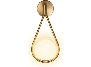 3879883269388 - Gotrays - LED-Wandleuchte für modernes Interieur Industrie-Retro Glas runde Kugel Metall E27 Bronze