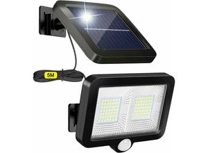 3931964921858 - Alovez - Solarleuchte für den Außenbereich mit Bewegungssensor 98 LEDs Solarleuchte für den Außenbereich Solar-Spotlight-Modus IP65 wasserdichte