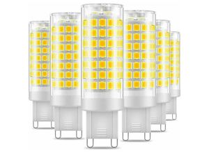 3931965039163 - Alovez - G9-LED-Leuchtmittel flimmerfrei 6 w entspricht 60 w Packung mit 6 G9-LED-Leuchtmitteln 7 w flimmerfrei Kaltweiß 6000 k 650 lm