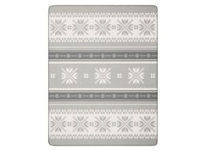 4000141790767 - Wohndecke Snow Crystals Größe 150x200 cm grau Plaid - Biederlack