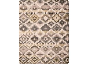 4000141796318 - Wohndecke BIEDERLACK Nomad Wohndecken Gr B L 150 cm x 200 cm beige (nature) Baumwolldecken mit geketteltem Zierstich