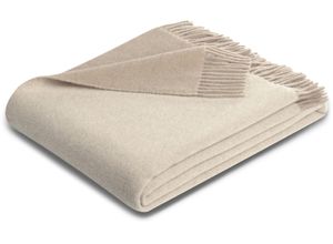 4000141797643 - Plaid BIEDERLACK Britta Wohndecken Gr B L 130 cm x 170 cm beige (nature beige) Wolldecken aus 100% Wolle