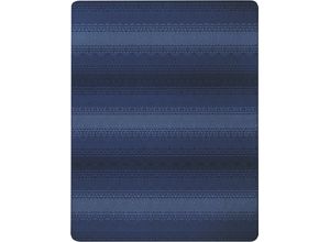 4000141797988 - Wohndecke BIEDERLACK Recover Deep Wohndecken Gr B L 150 cm x 200 cm blau (blue) Baumwolldecken aus hochwertigen Recycling-Garnen