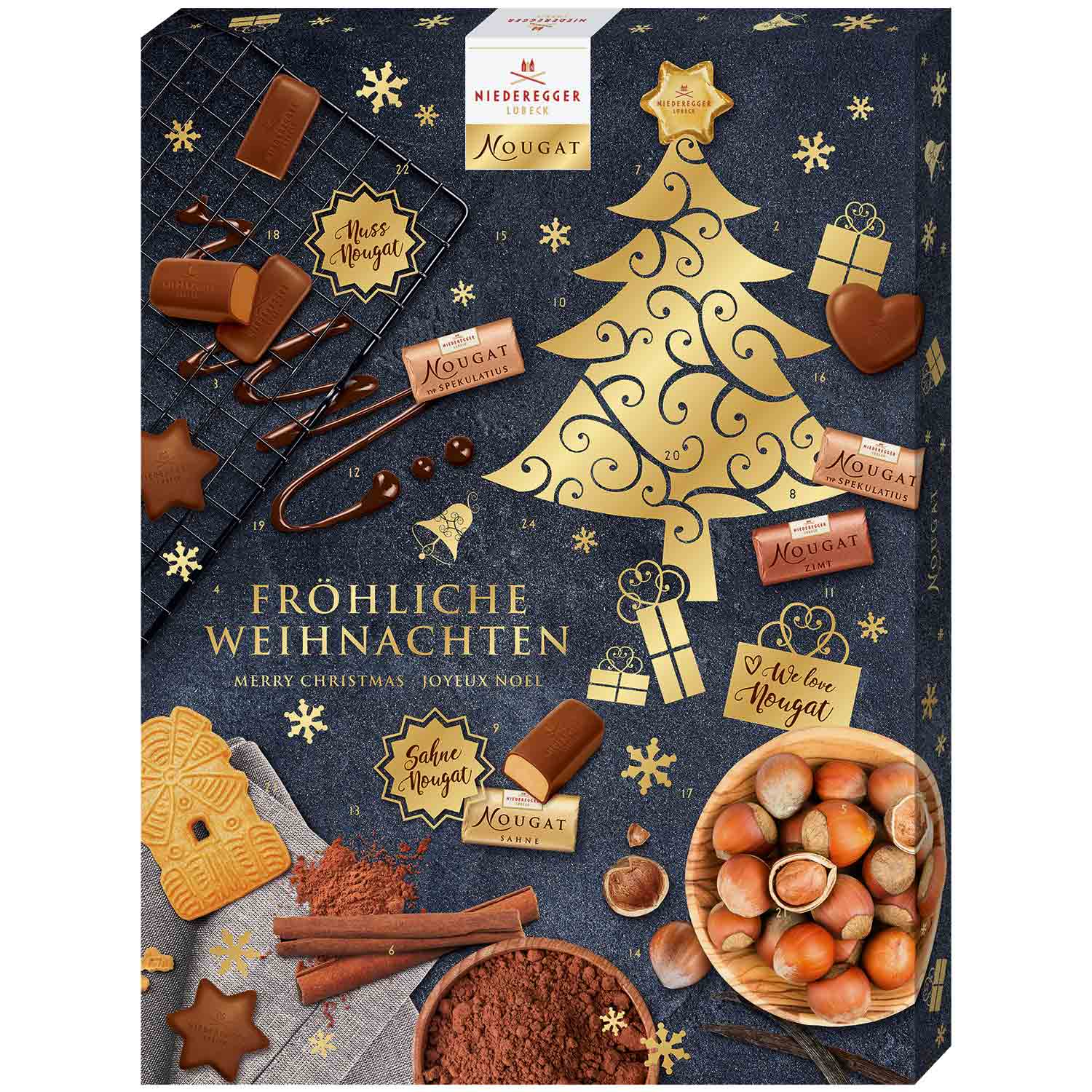 4000161730422 - Niederegger Nougat Adventskalender 500g