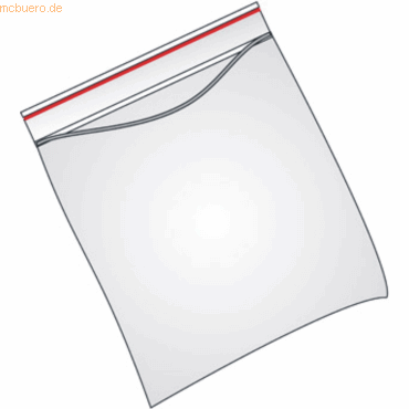 4000225013935 - 100 x Schnellverschlussbeutel 160x220mm PE transparent