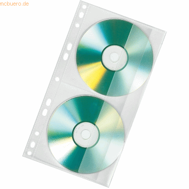 4000225028717 - 10 x CD-Hülle zum Abheften PP transparent VE=10 Stück