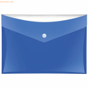 4000225072437 - 6 x Sammeltaschen A5 blau mit zusätzlicher Tasche