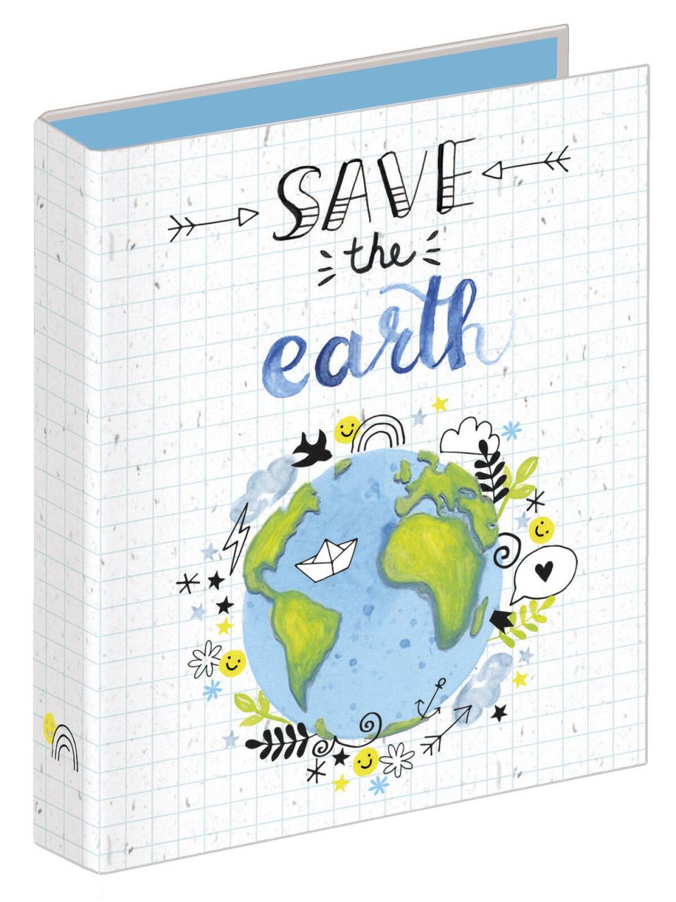 4000225077357 - Ringbuch Save the Earth 1151981 A5 2 Ringe 25mm Ring-Ø Karto