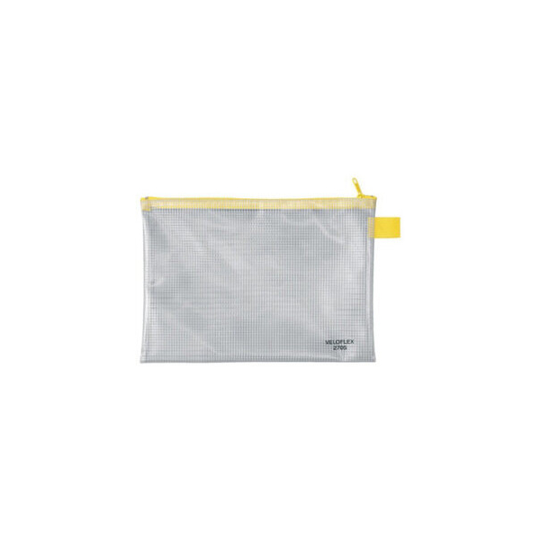 4000225270505 - Reißverschlußtasche Mesh Bag PVC A5 250x180mm farblos gelb