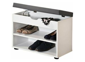 4000270159145 - Weiß Schuhschrank mit Sitz funktionalem Flursitz und Schuhregal in einem Kesper