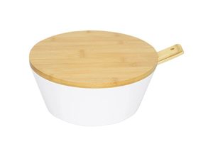 4000270326202 - Salatschüssel KESPER FOR KITCHEN & HOME Schüsseln Gr B H 26 cm x 125 cm beige (natur weiß) Salatschüsseln inkl Salatbesteck