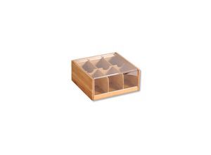 4000270911200 - Teebox KESPER FOR KITCHEN & HOME Lebensmittelaufbewahrungsbehälter Gr B H L 21 cm x 95 cm x 22 cm beige (natur) Kaffeedosen Teedosen Keksdosen Lebensmittelaufbewahrungsbehälter