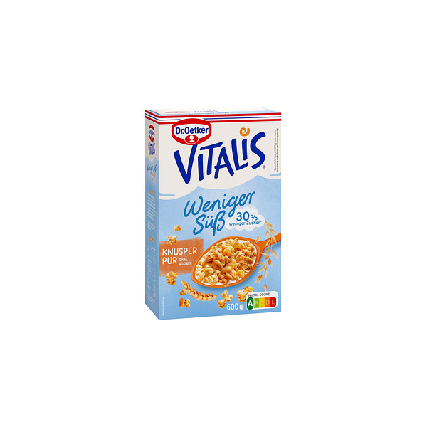 4000521662103 - Vitalis Knusper Pur weniger süß Müsli 6000 g 4000521662103 600 Gramm