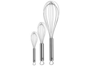 4000530598936 - Schneebesen-Set Profi Plus  Silber  Metall  3-teilig  Kochen Küchenhelfer Schneebesen