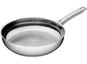 4000530649591 - Bratpfanne Profi Induktion unbeschichtet ideal für scharfes Anbraten silber (edelstahlfarben) H5cm Ø20cm Pfannen unbeschichtet ideal für scharfes Anbraten Induktion