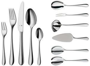 4000530687616 - Besteck-Set Merit Essbesteck-Sets Gr 66 tlg silberfarben (edelstahlfarben) Besteckgarnituren Cromargan Edelstahl 1810 poliert 66-teilig