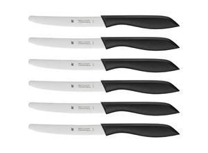 4000530700094 - WMF Classic Line Frühstücksmesser Set 6-teilig 23 cm Brötchenmesser Wellenschliff Brotzeitmesser Spezialklingenstahl Kunststoffgriff schwarz