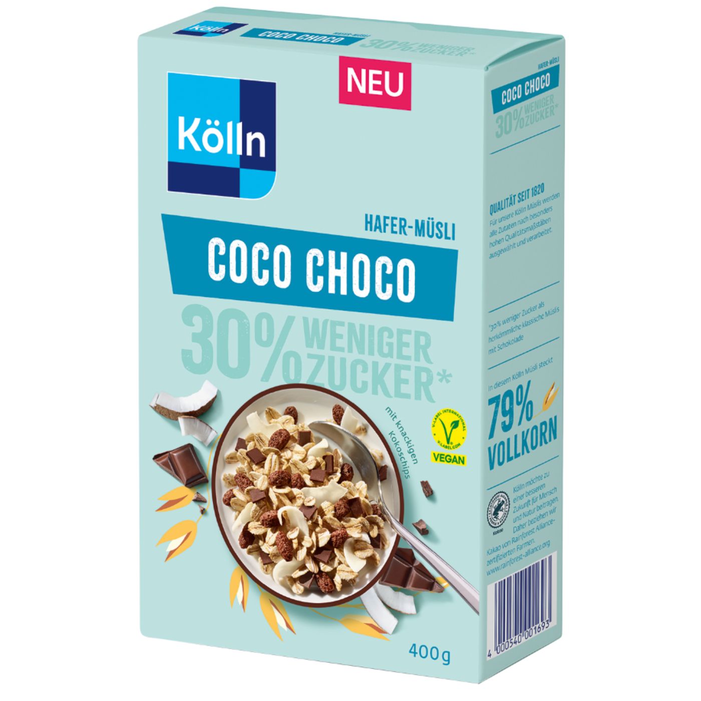4000540001693 - Kölln Müsli Choco Coco 30% w Zucker 400g