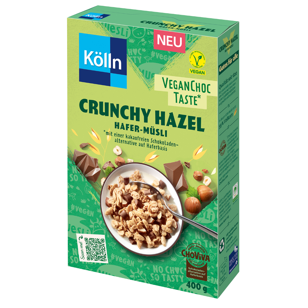 4000540003192 - Müsli Crunchy Hazel Hafer-Müsli VeganChoc Taste 400g von Kölln