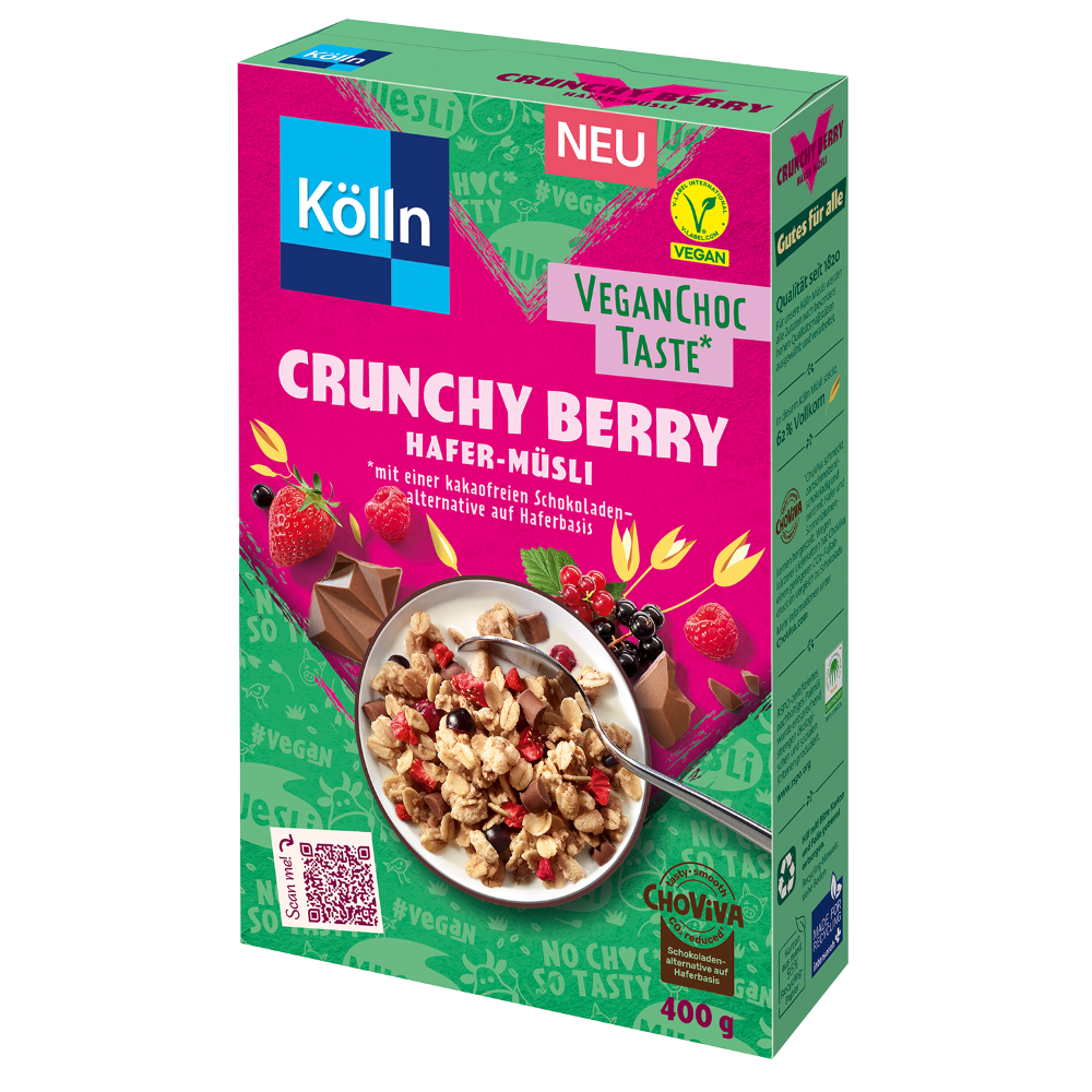 4000540003314 - Müsli Crunchy Berry Hafer-Müsli VeganChoc Taste 400g von Kölln