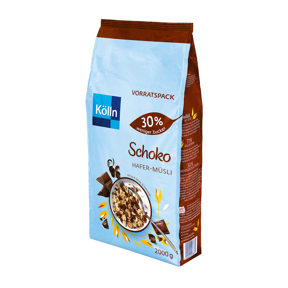 4000540213874 - Kölln Müsli Schoko 30% weniger Zucker 10387000 2000g 4St 4000540213874 4 Stück