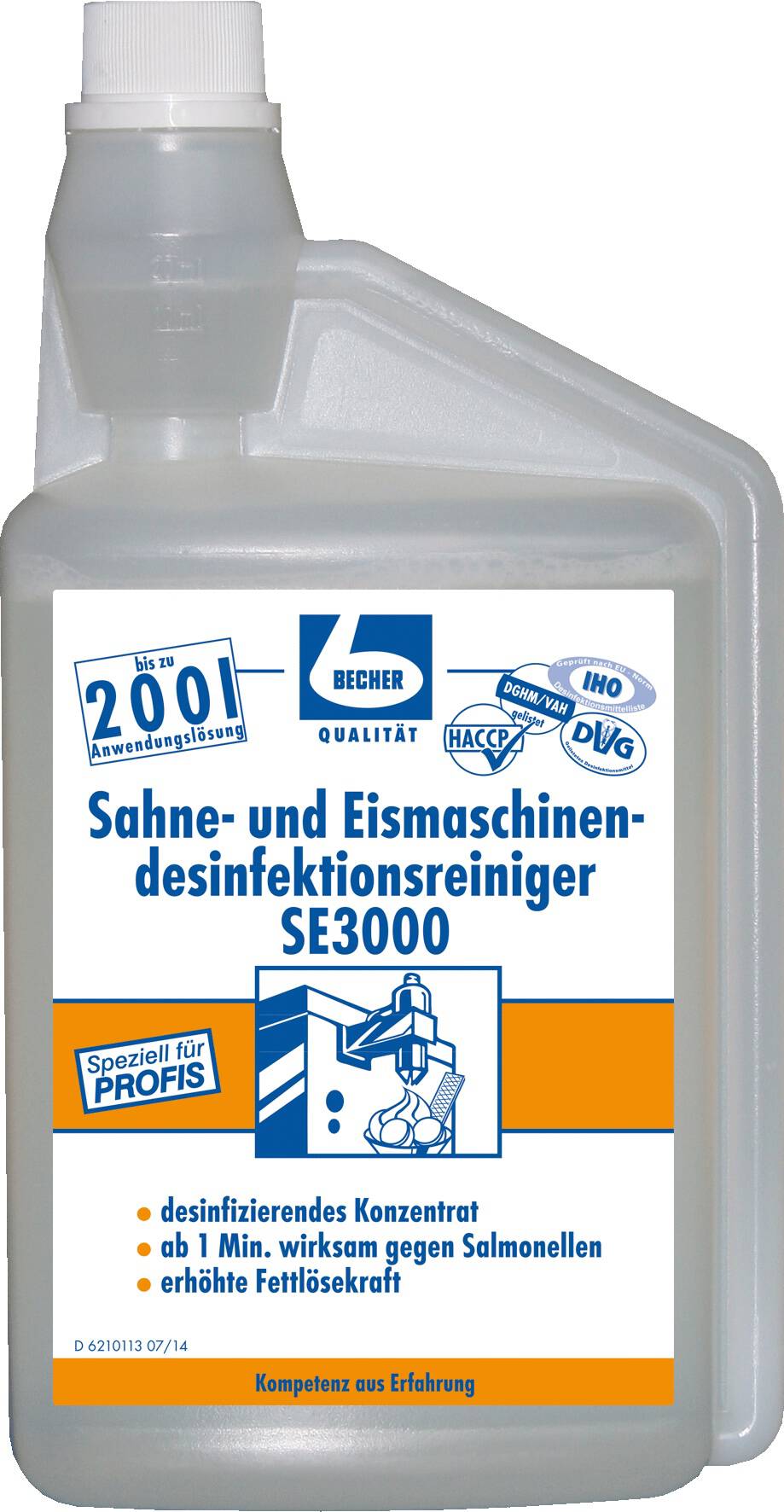 4000602006857 - Dr Becher Sahne-Eismaschinen Reiniger 1 Liter SE3000