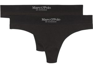 4000668049676 - Marc OPolo Iconic Rib String 2er-Pack für Damen schwarz XL