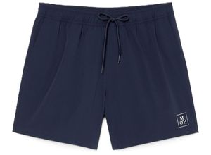 4000668067915 - Marc OPolo Badeshorts Logo-Stickerei Tunnelzug für Herren blau XL