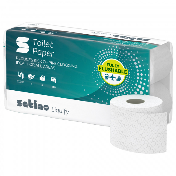 4000735077502 - Toilettenpapier Satino Liquify 061600 2-lagig weiß 250 Blatt   Rolle 4000735077502 8 Rolle