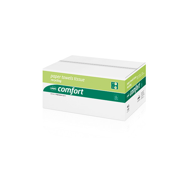 4000735586516 - Papierhandtuch Comfort 25 x 23 cm (B x L) 100 % Recyclingpapier weiß 20 x 160 Bl Pack 4000735586516 3200 Blatt